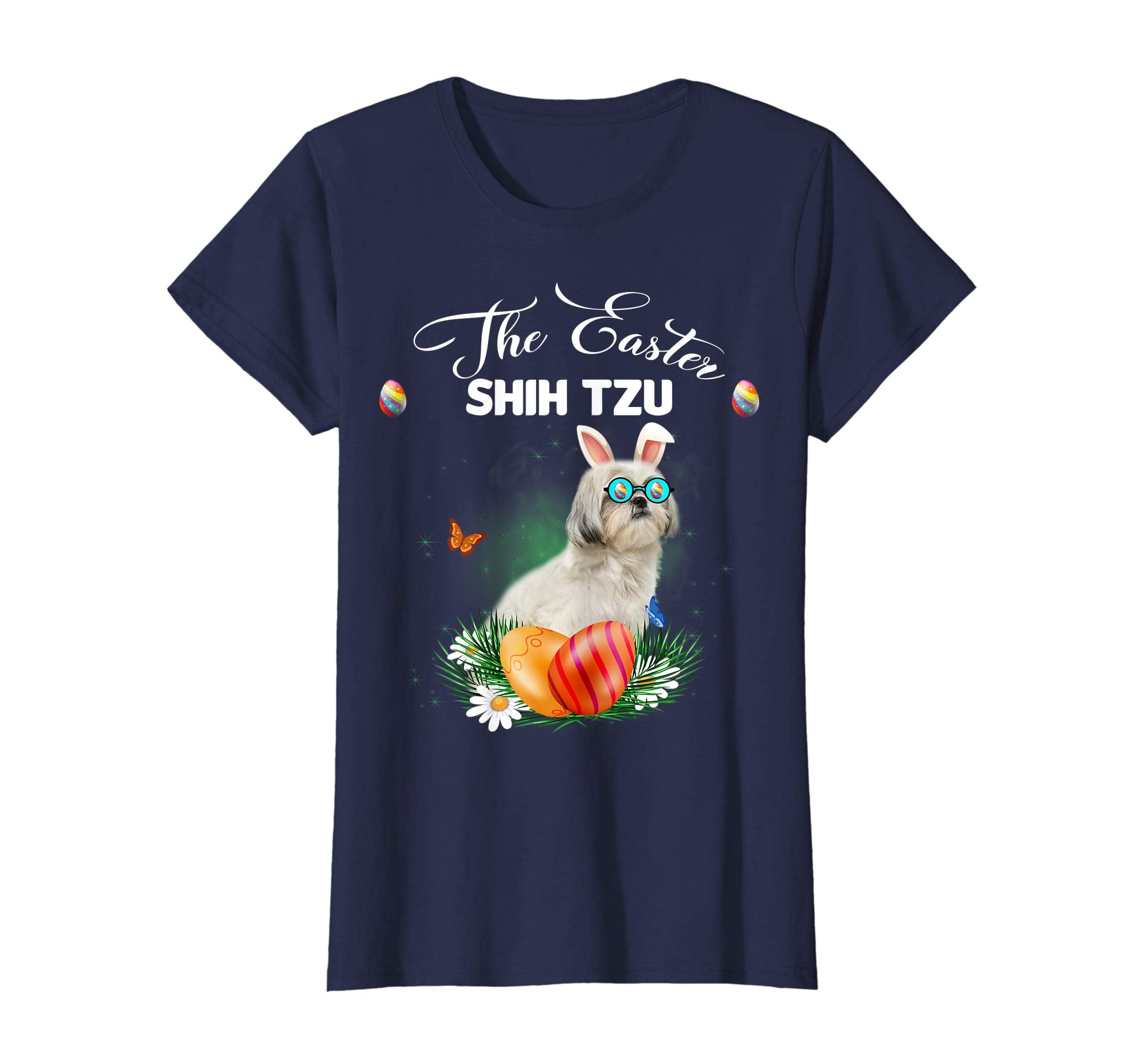 Shih Tzu Bunny Easter Day Dog Gifts T-Shirt