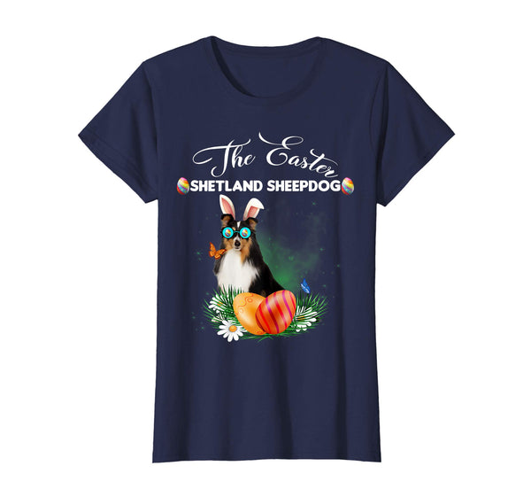 Shetland Sheepdog Bunny Easter Day Dog Gifts T-Shirt