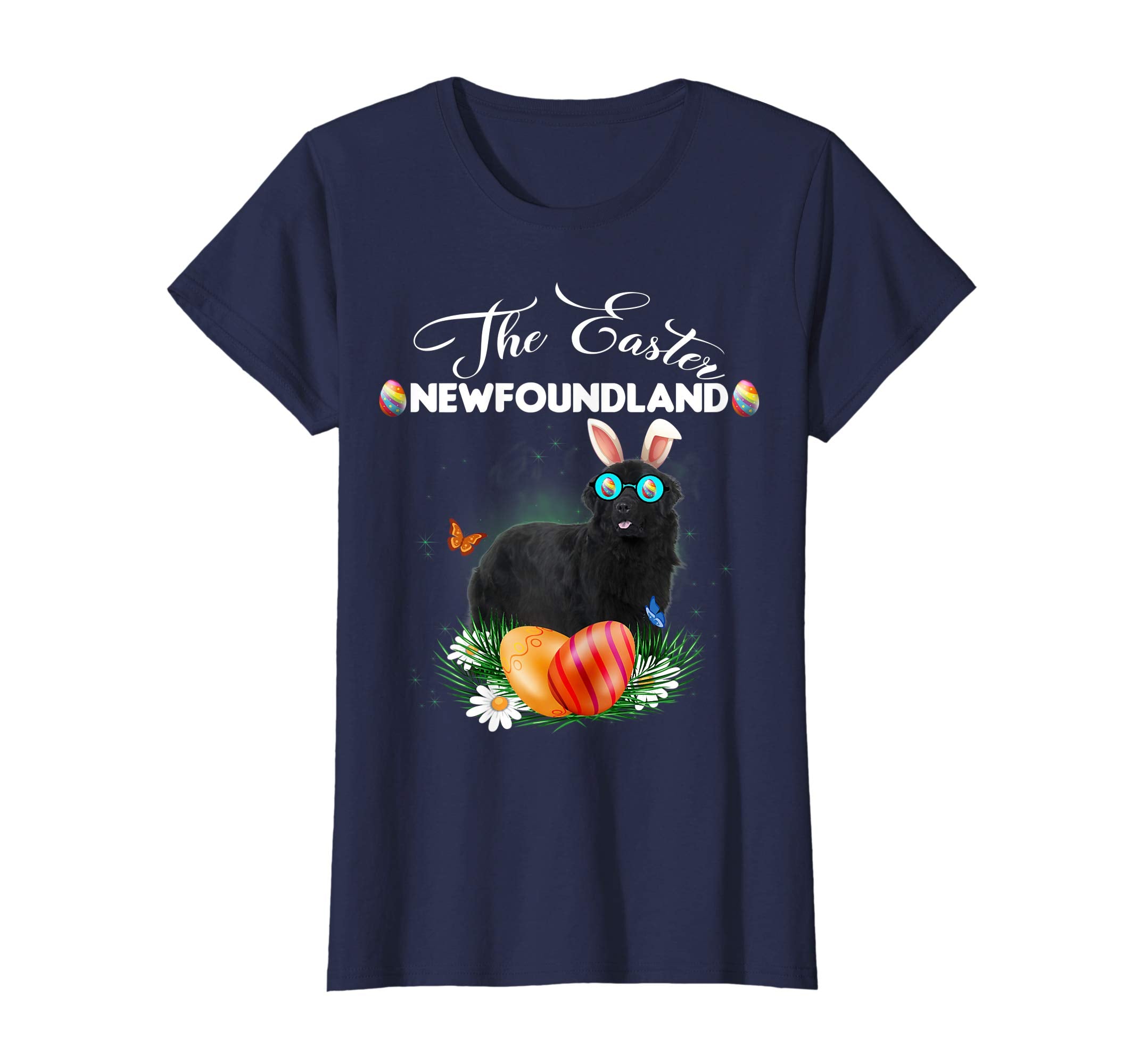 Newfoundland Bunny Easter Day Dog Gifts T-Shirt