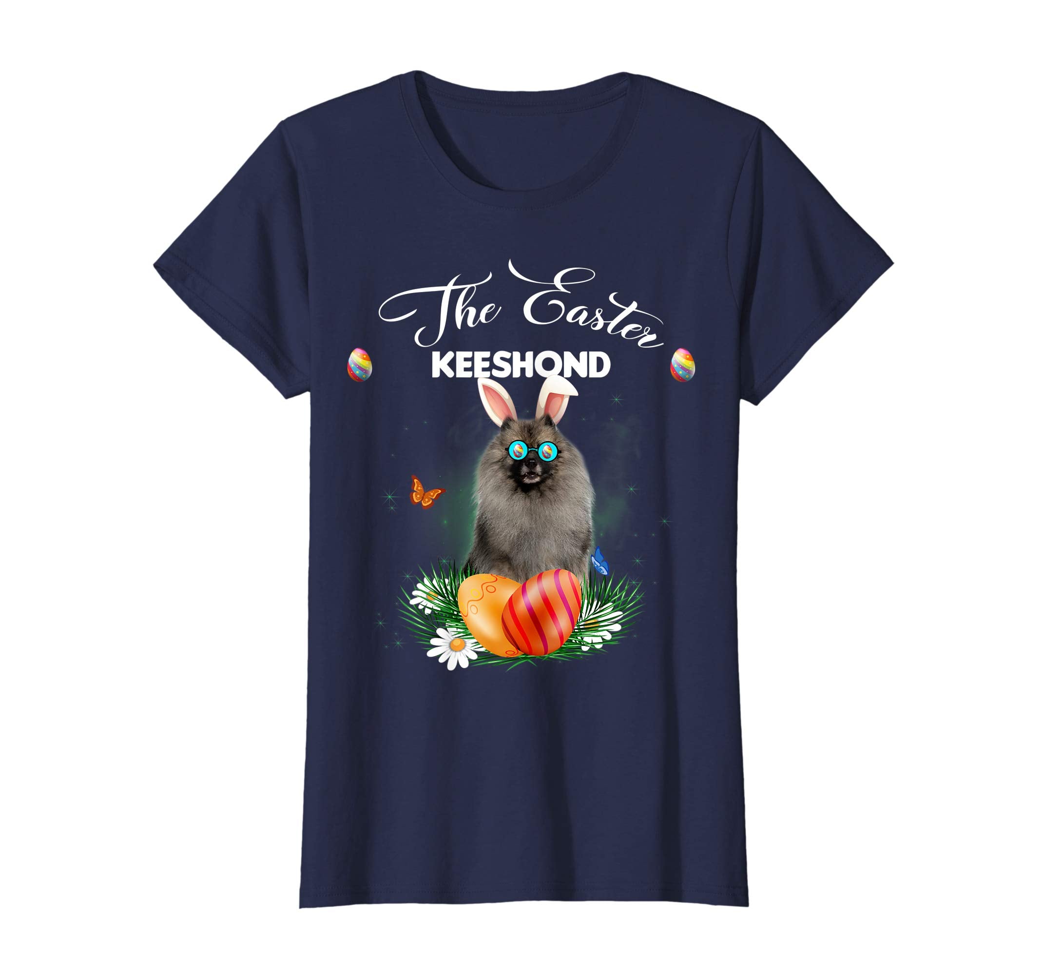 Keeshond Bunny Easter Day Dog Gifts T-Shirt