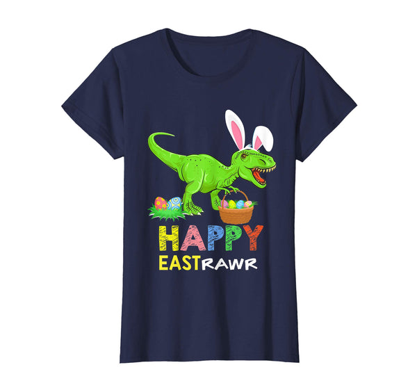 Happy Eastrawr T Rex Dinosaur Easter Bunny Egg Shirt Kids