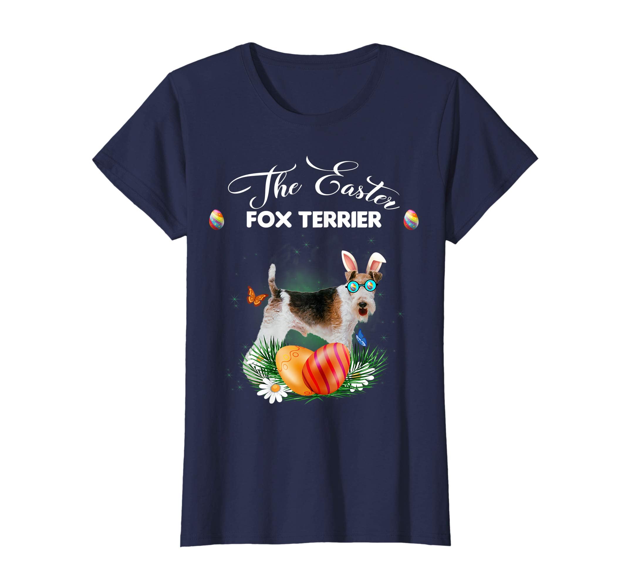 Fox Terrier Bunny Easter Day Dog Gifts T-Shirt