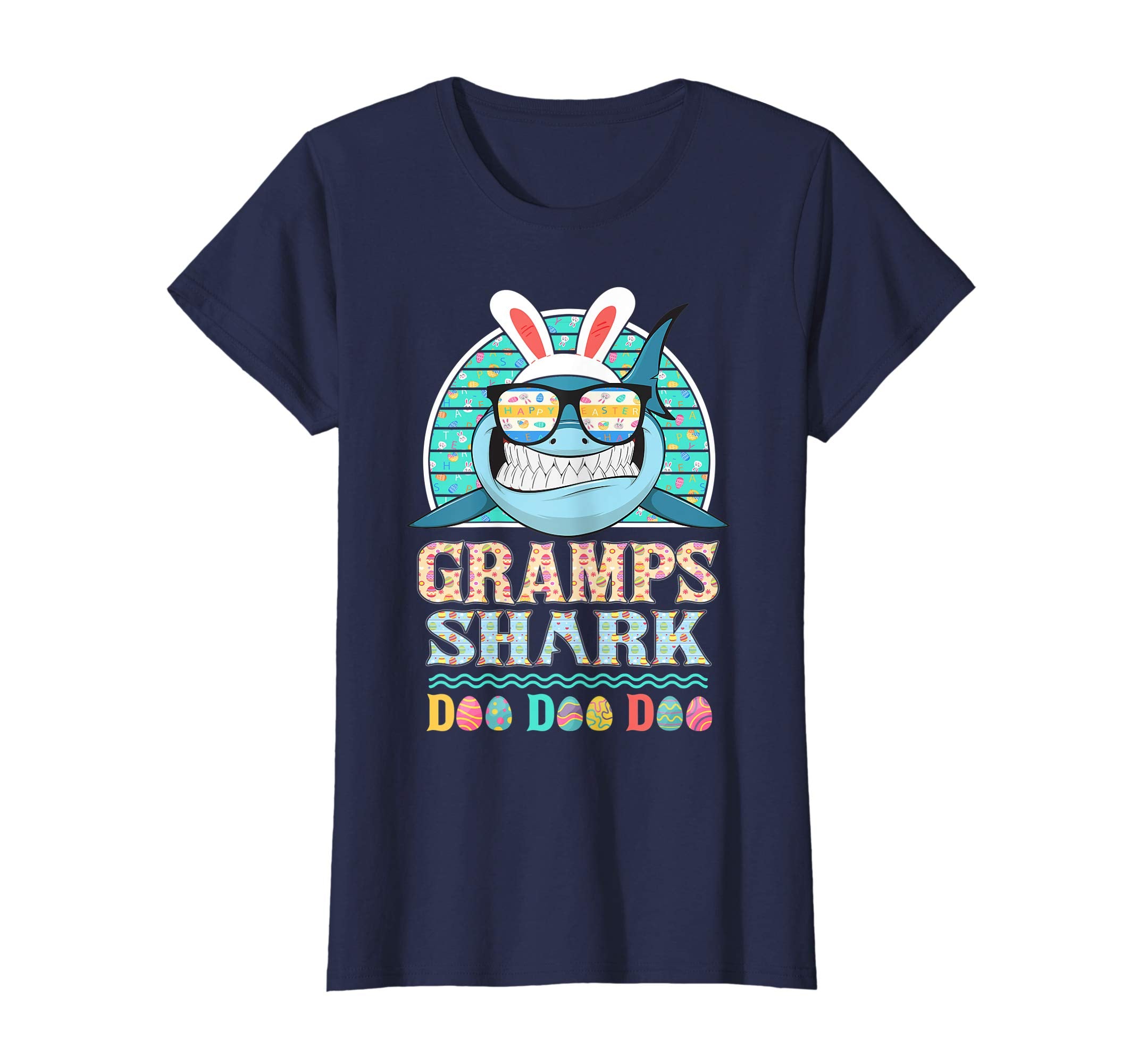 Funny Gramps Shark Happy Easter Day Gift Family Shirt