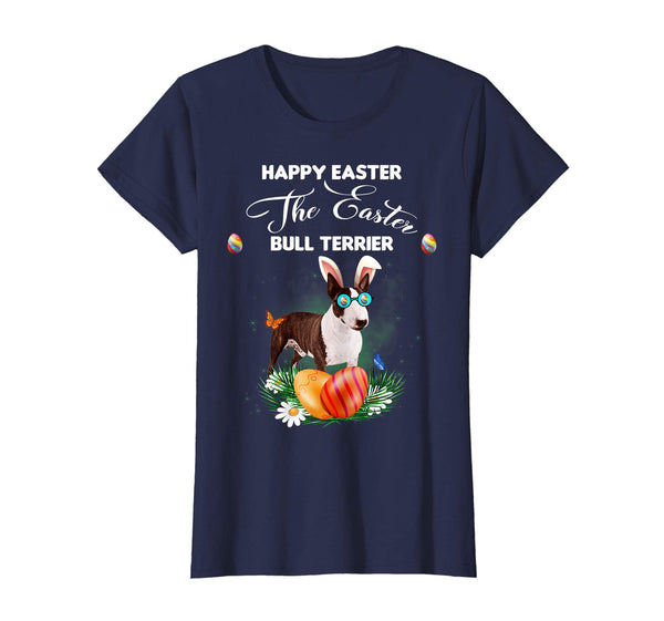 Bull Terrier Dog Sunglass Bunny Happy Easter Day Tshirt