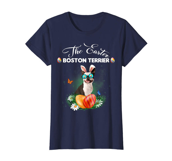 Boston Terrier Bunny Easter Day Dog Gifts T-Shirt