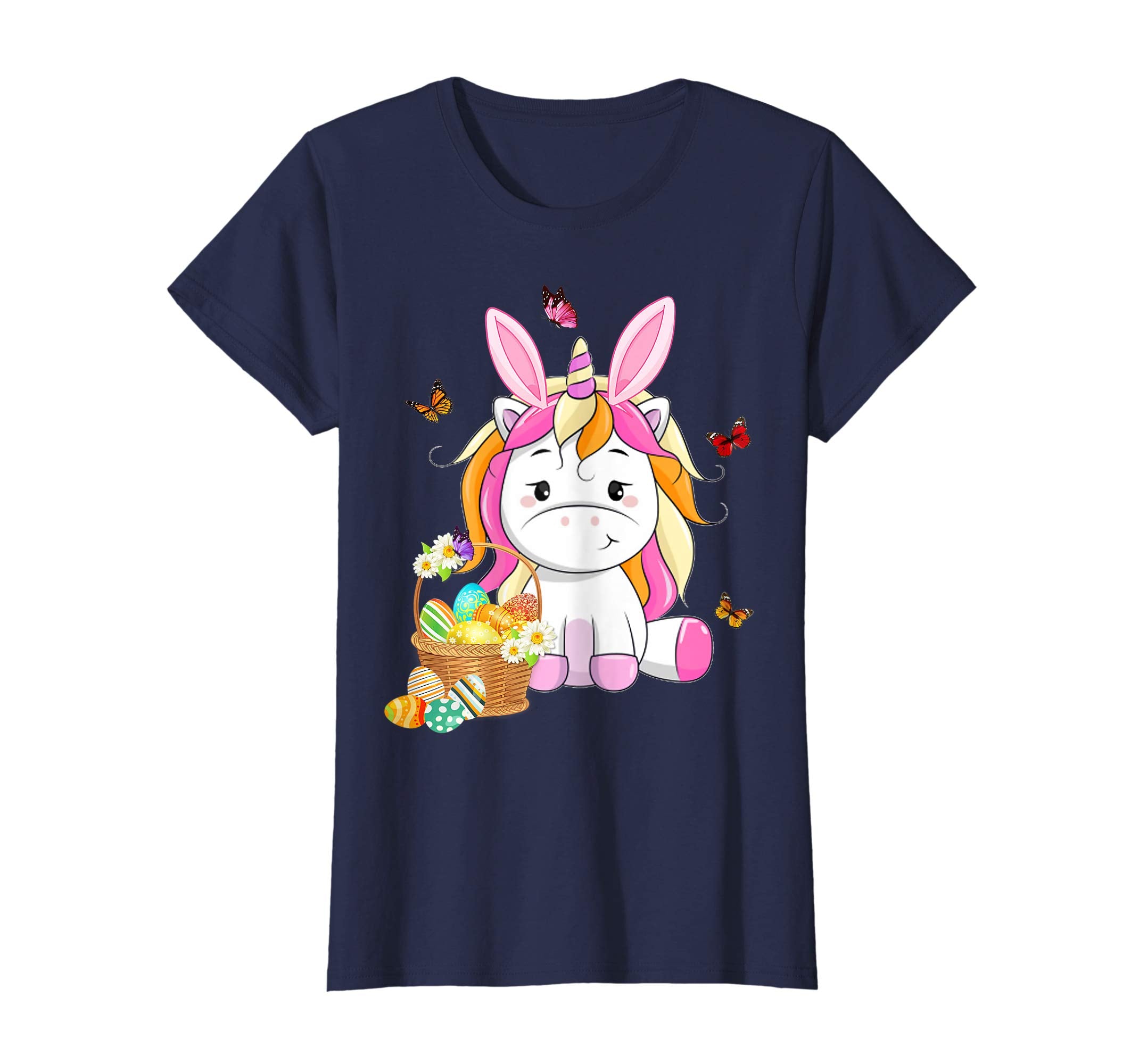Unicorn Bunny Hat Rabbit Easter Eggs Shirt Happy Ea