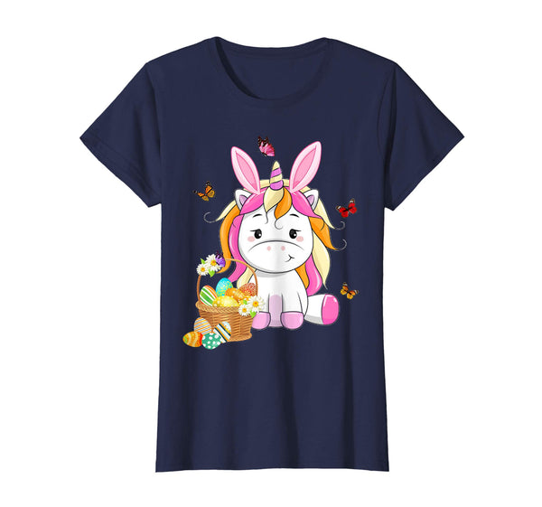 Unicorn Bunny Hat Rabbit Easter Eggs Shirt Happy Ea