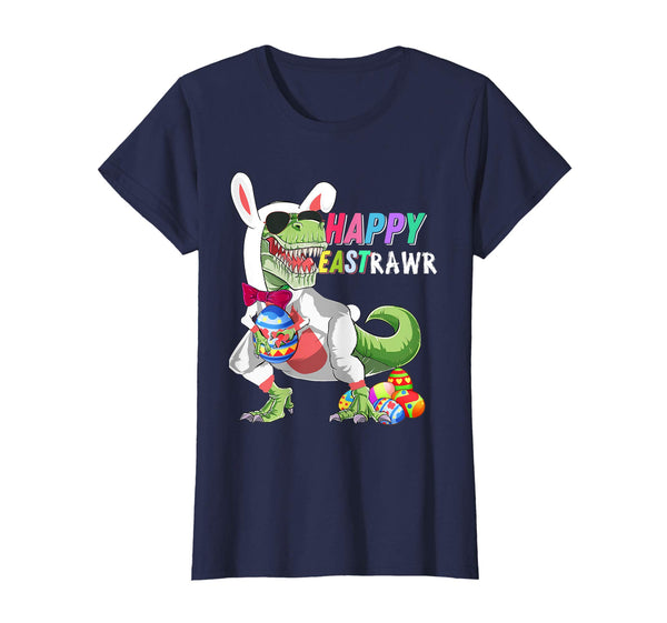 Happy Eastrawr T Rex Dinosaur Easter Bunny Egg Shirt Kids