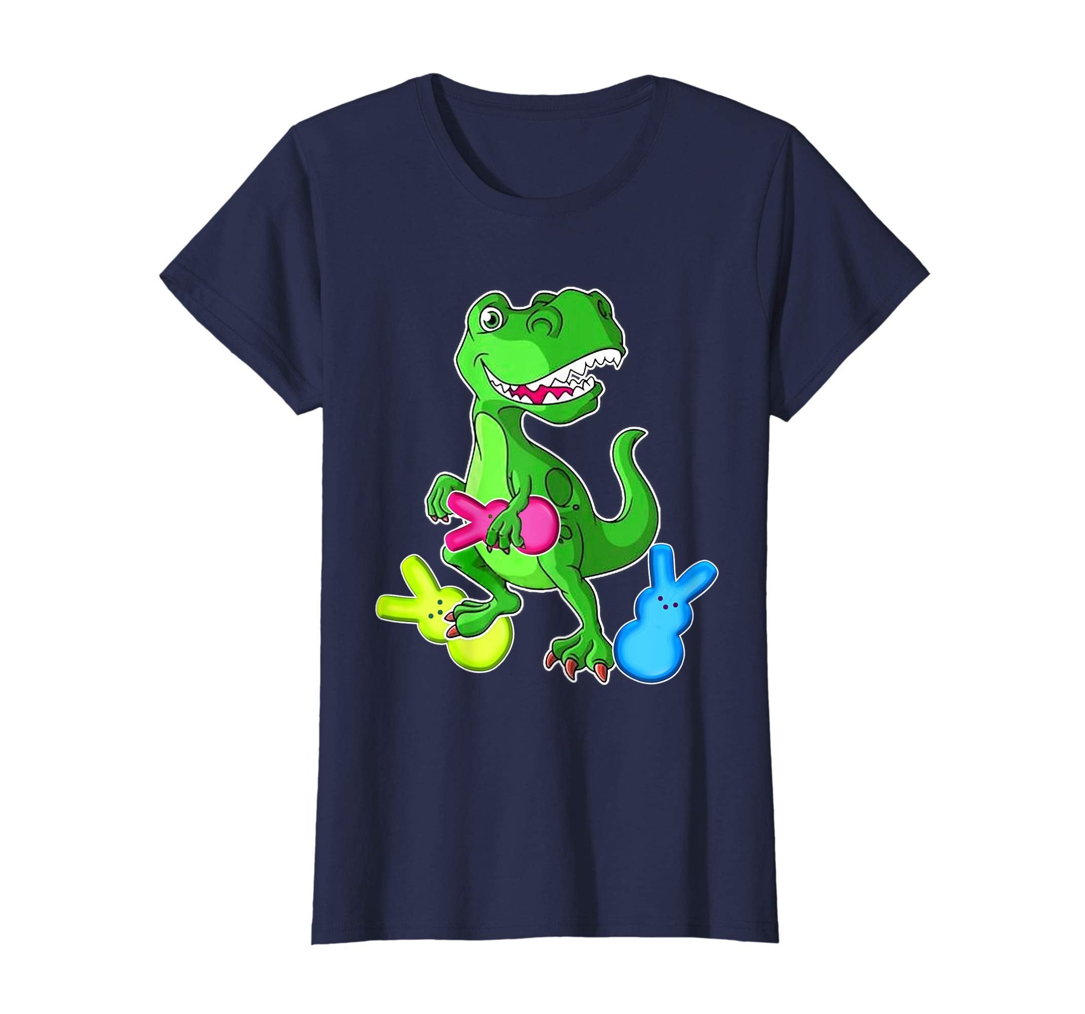 Dinosaur T Rex Eat Bunny Peeps-Happy Easter Day Shirt