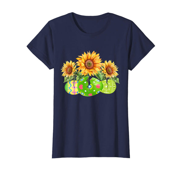 Sunflower And Easter Eggs Funny Gift For Easter TShirt