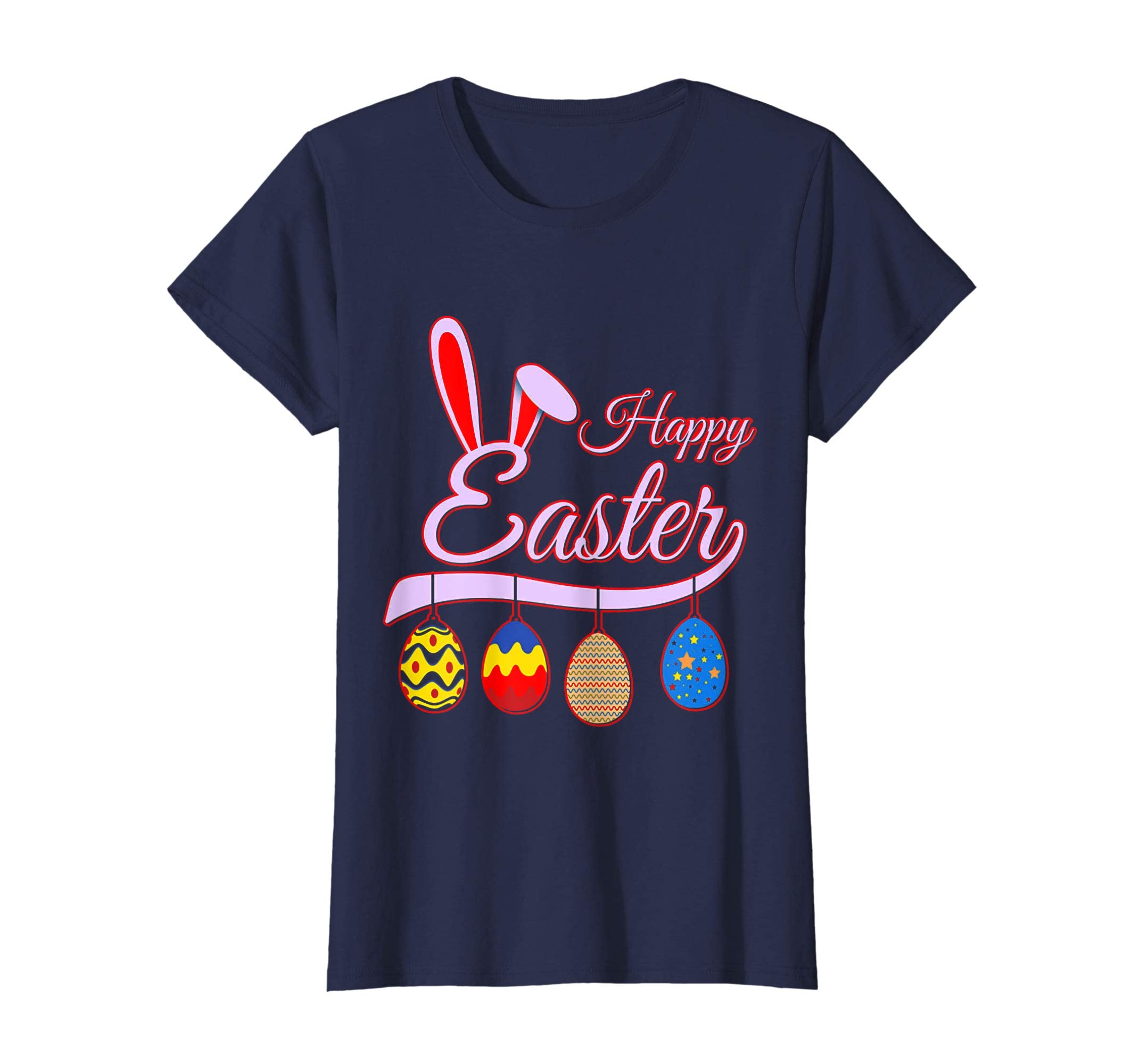 Happy Easter Bunny Tee shirt with Easter Eggs Tee