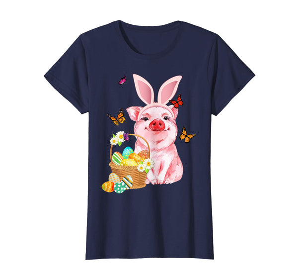 Pig Bunny Hat Rabbit Easter Eggs Shirt