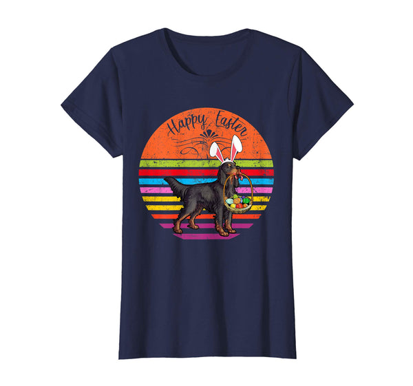 Vintage Gordon Setter Dog Easter Eggs Basket T Shirt