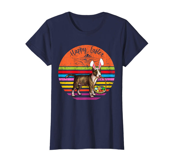 Vintage Miniature Bull Terrier Dog Easter Eggs Basket Shirt