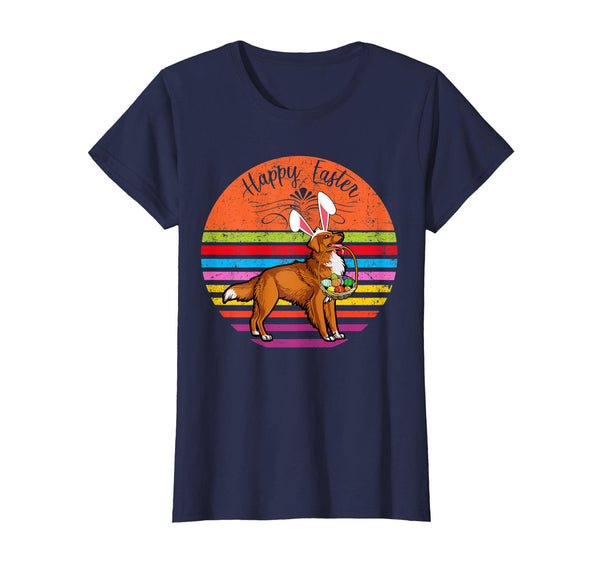 Cute Nova Scotia Duck Tolling Dog and Bunny Hat Easter Shirt