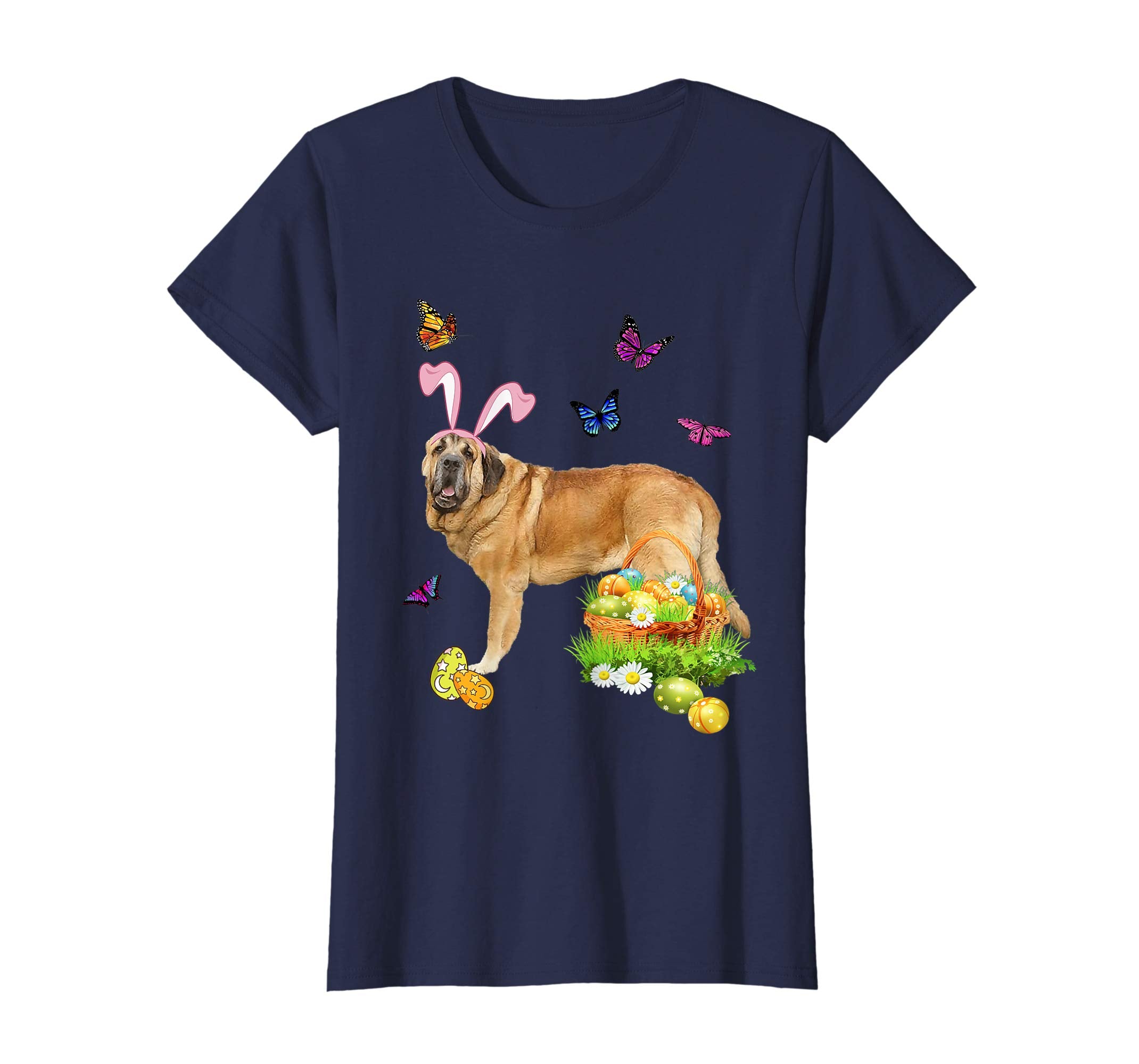 Spanish Mastiff Bunny Hat Rabbit Easter Eggs T-Shirt