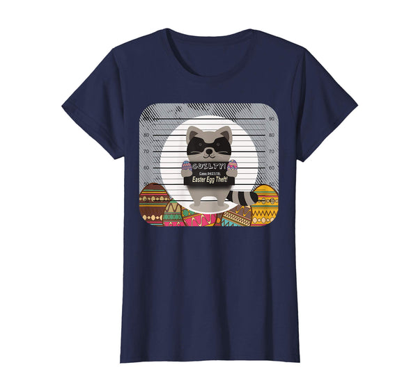 Funny Racoon Easter Tshirt I Stolen Eggs Mugshot Tee Jail