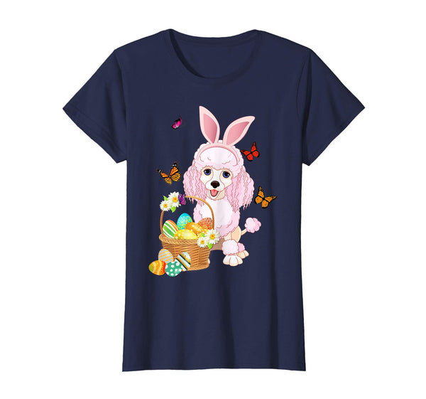 Poodle Bunny Hat Rabbit Easter Eggs Shirt