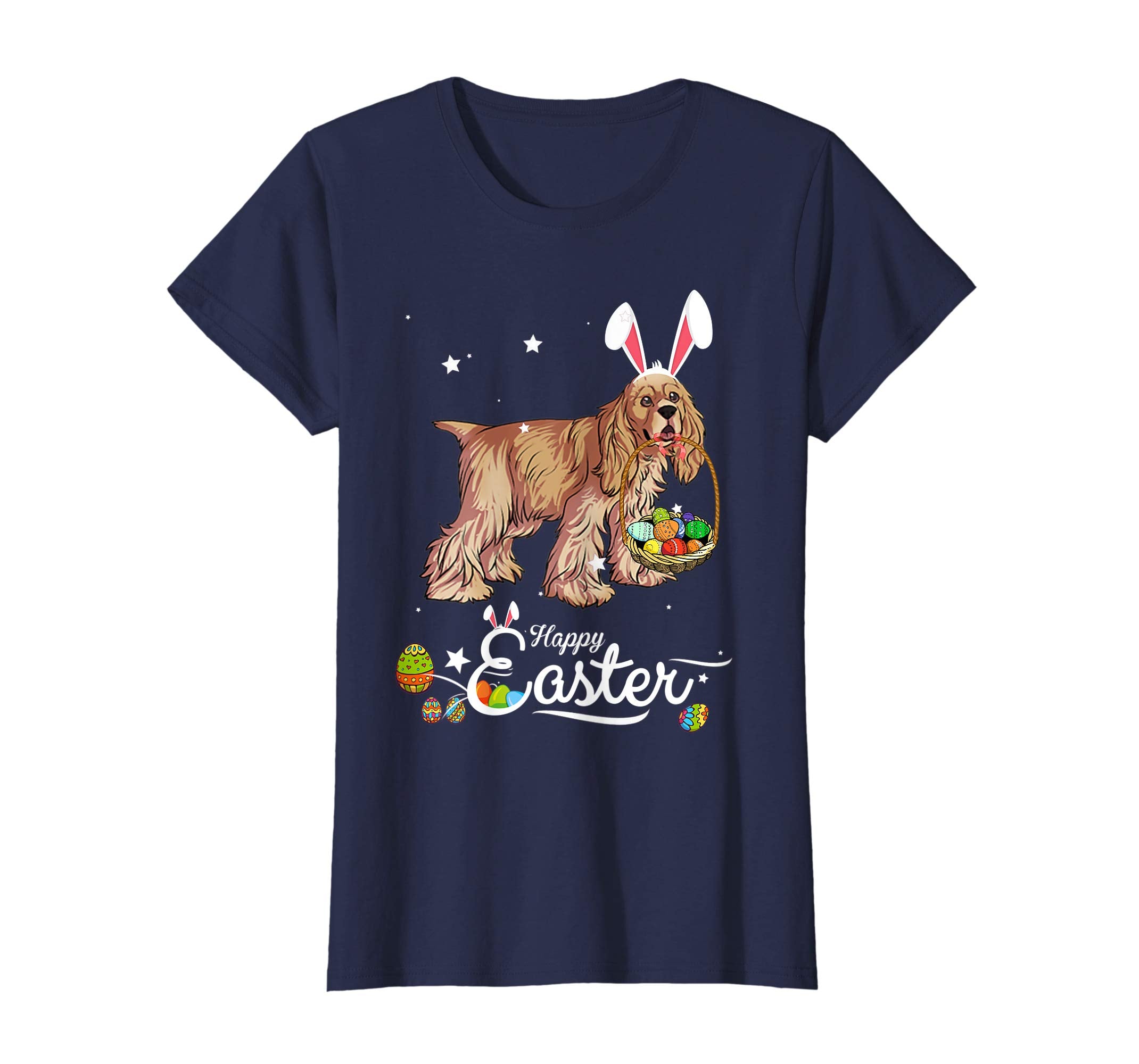 Cocker Spaniel Dog With Bunny Hat Easter Costume T Shirt