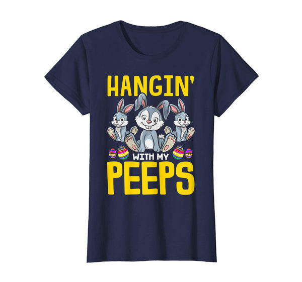 Hanging With My Peeps Shirt Easter Bunny Gift for Boys Girls