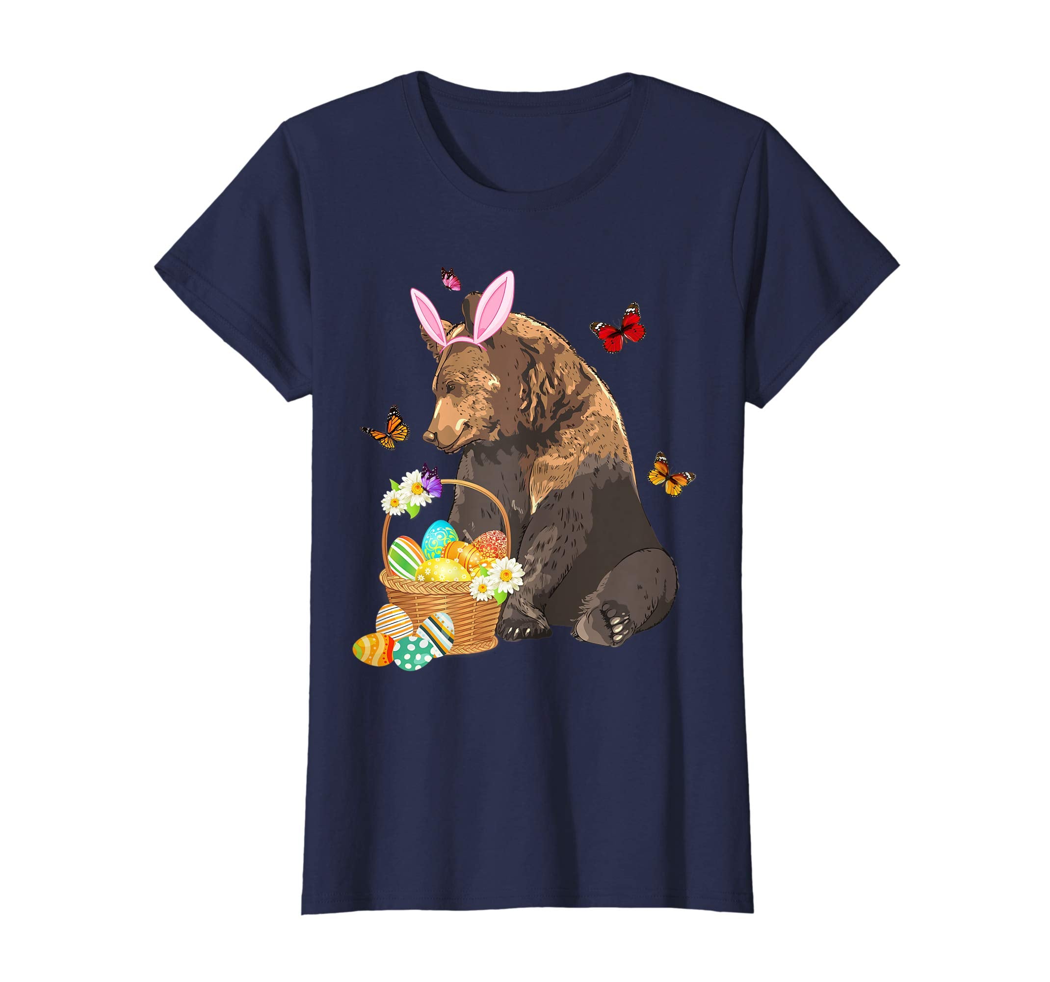 Bear Bunny Hat Rabbit Easter Eggs Shirt Happy Ea
