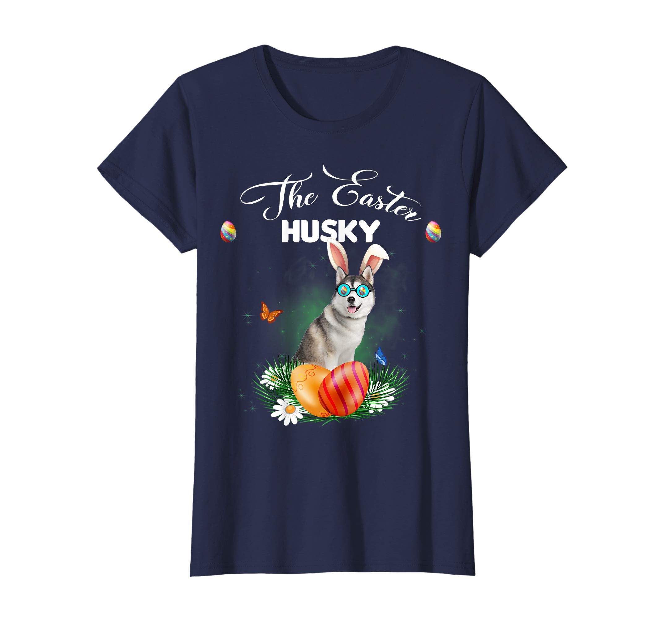 Husky Bunny Easter Day Dog Gifts T-Shirt