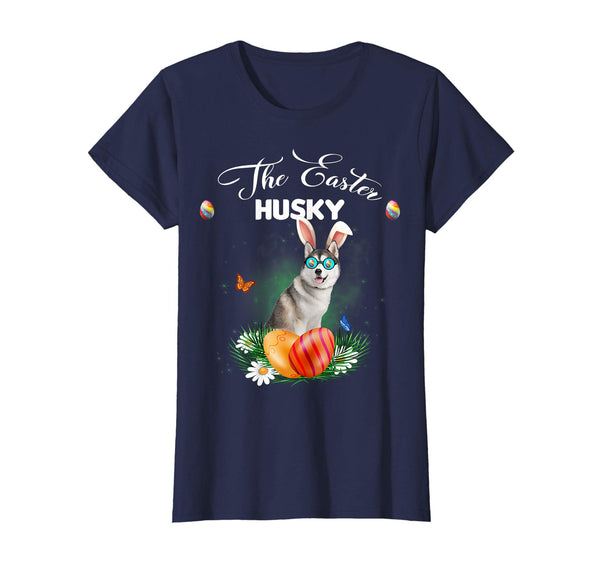Husky Bunny Easter Day Dog Gifts T-Shirt