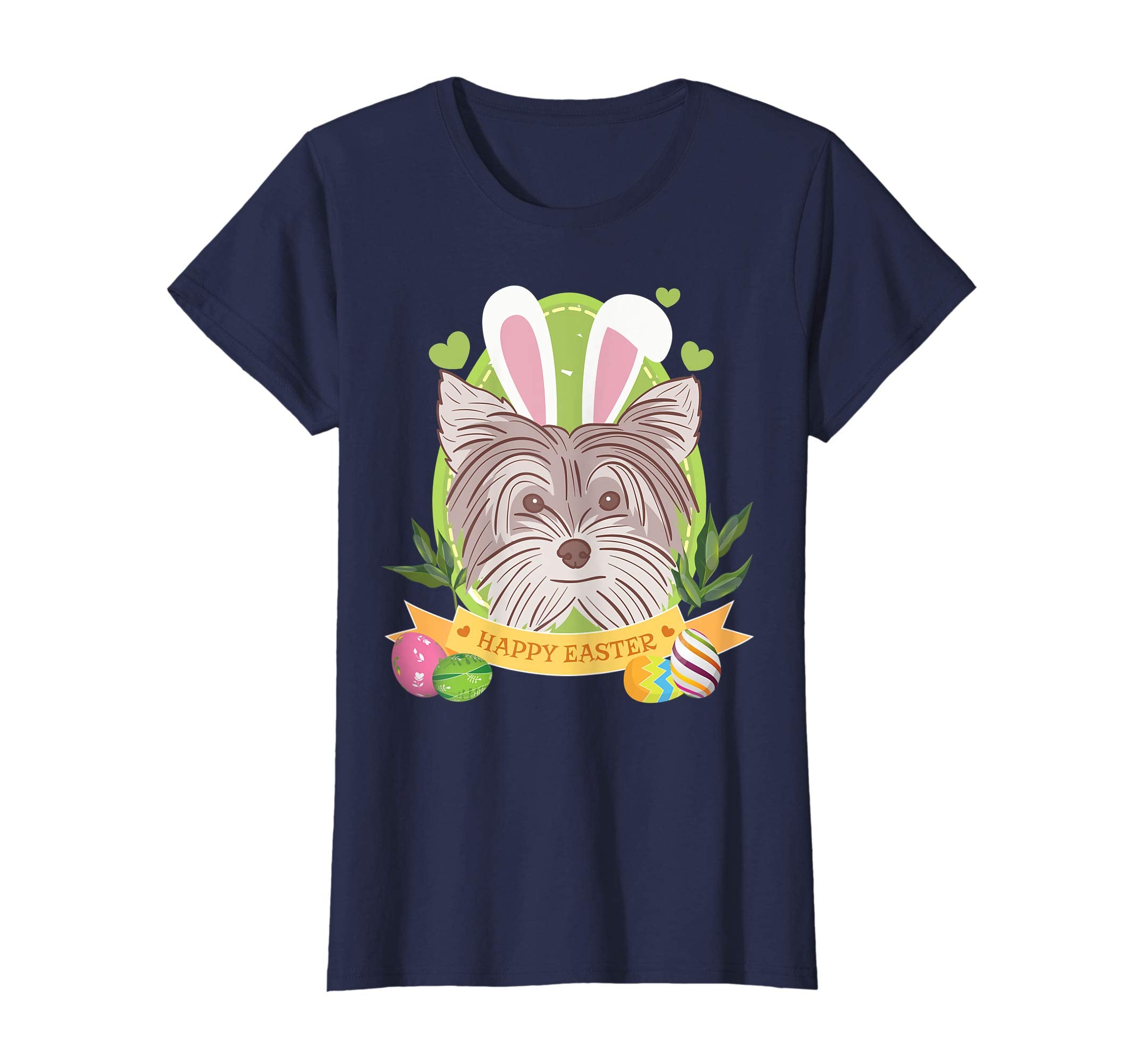 Bunny Yorkshire Terrier Dog Easter Day Lovers T-Shirt Egg