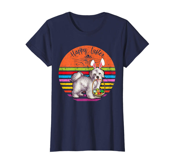 Vintage Maltese Dog Easter Eggs Basket T Shirt
