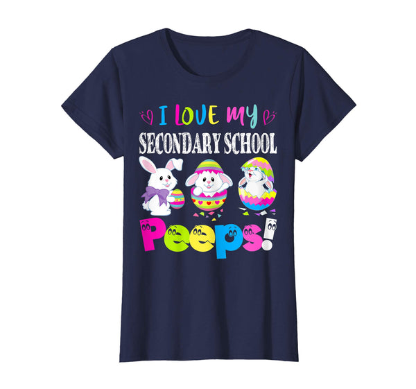 I Love My Secondary School Peeps Easter Bunny Gift T-Shirt