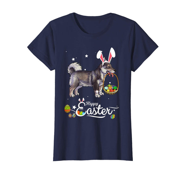 Swedish Vallhund Dog With Bunny Hat Easter Costume T Shirt