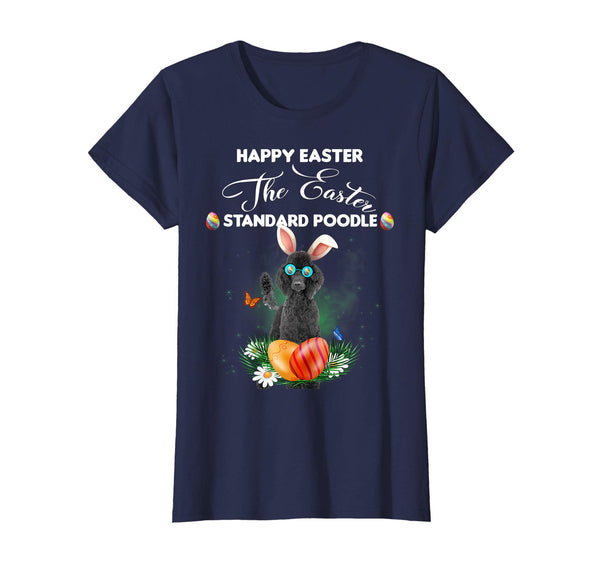 Standard Poodle Dog Sunglass Bunny Happy Easter Day Tshirt