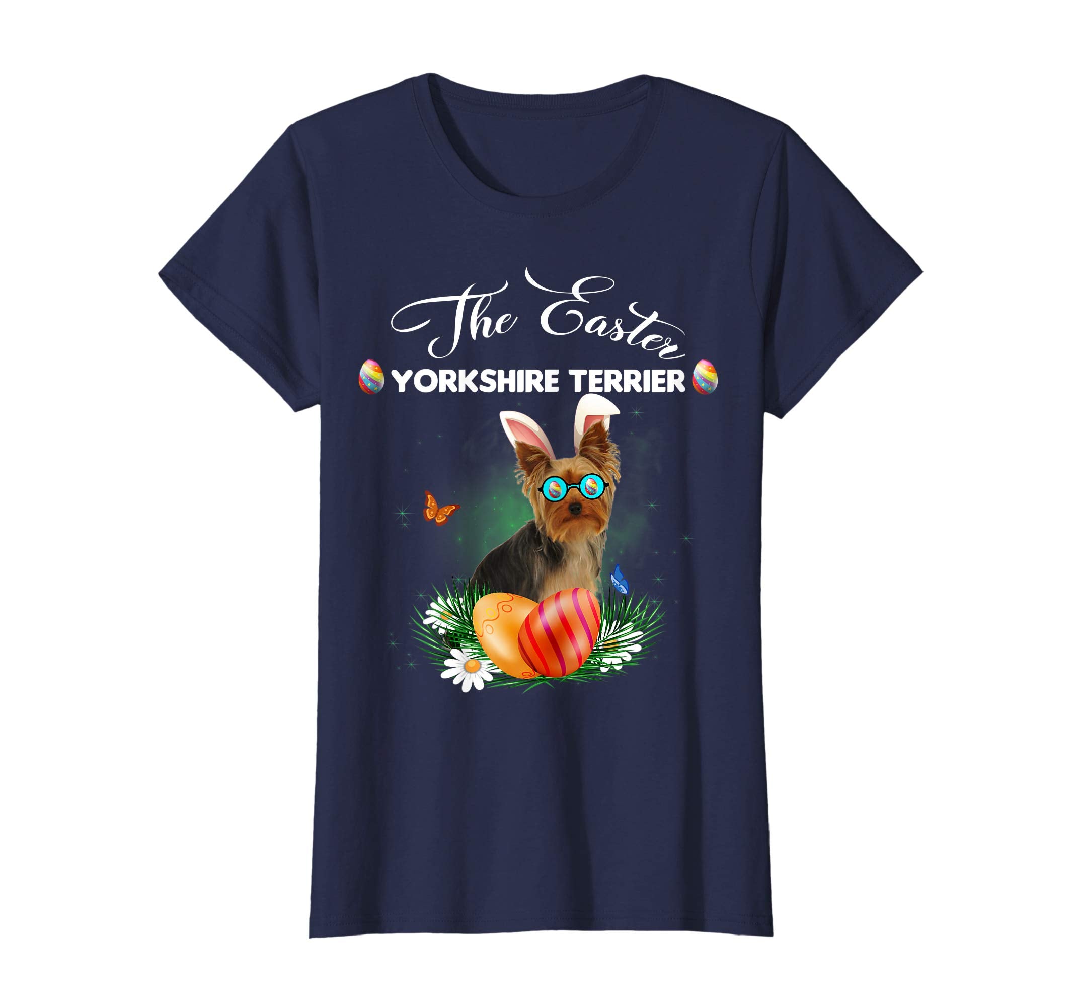 Yorkshire Terrier Bunny Easter Day Dog Gifts T-Shirt