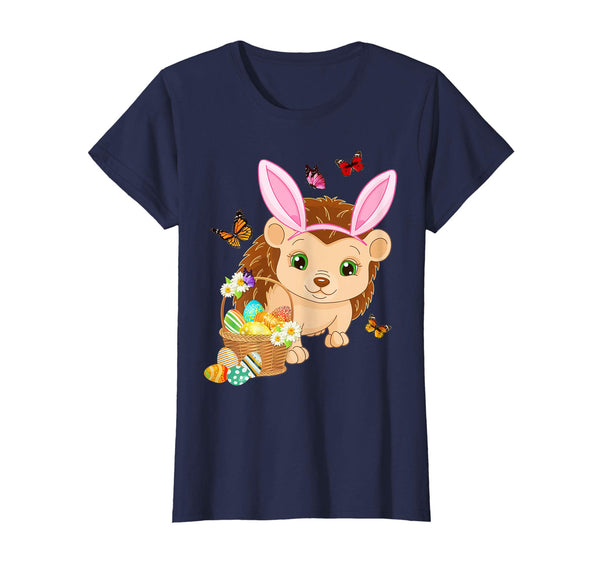 Hedgehog Bunny Hat Rabbit Easter Eggs Shirt Happy Ea