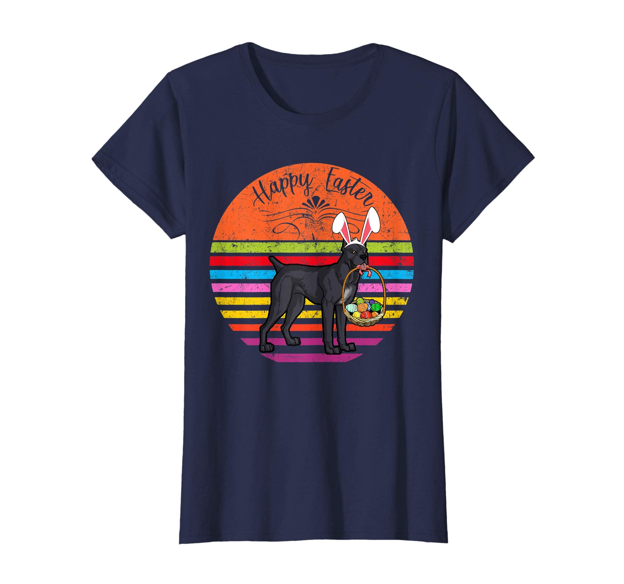 Cute Cane Corso Mastiff Dog With Bunny Hat Easter Eggs Shirt