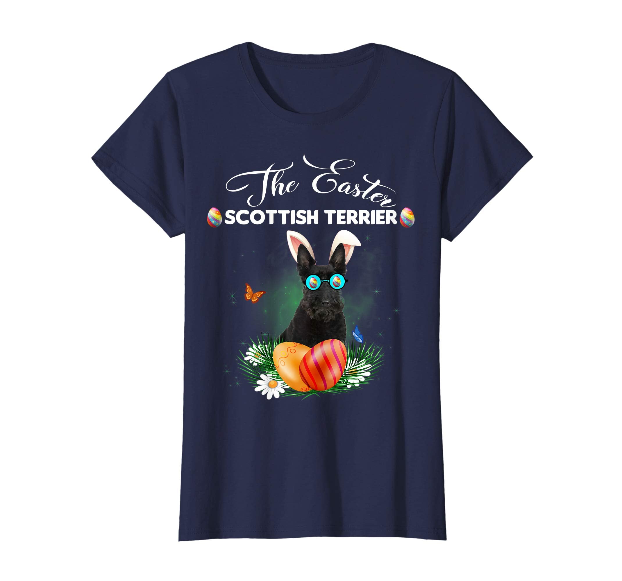 Scottish Terrier Bunny Easter Day Dog Gifts T-Shirt