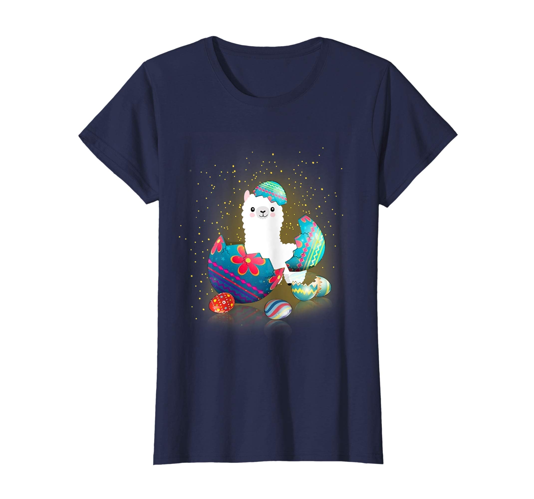 Llama Easter Eggs Funny T-Shirts Happy Easter Bunny Gifts