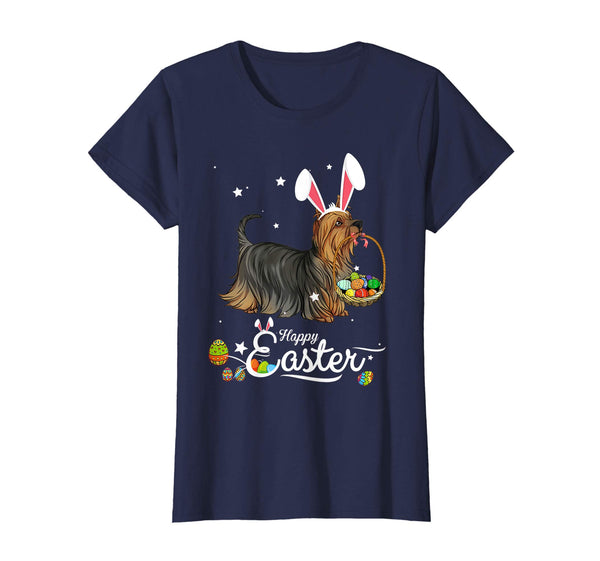 Silky Terrier Dog With Bunny Hat Easter Costume T Shirt