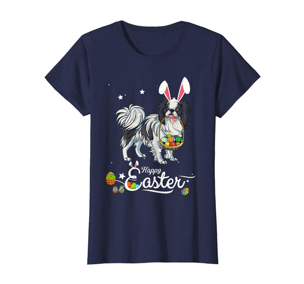 Japanese Chin Dog With Bunny Hat Easter Costume T Shirt