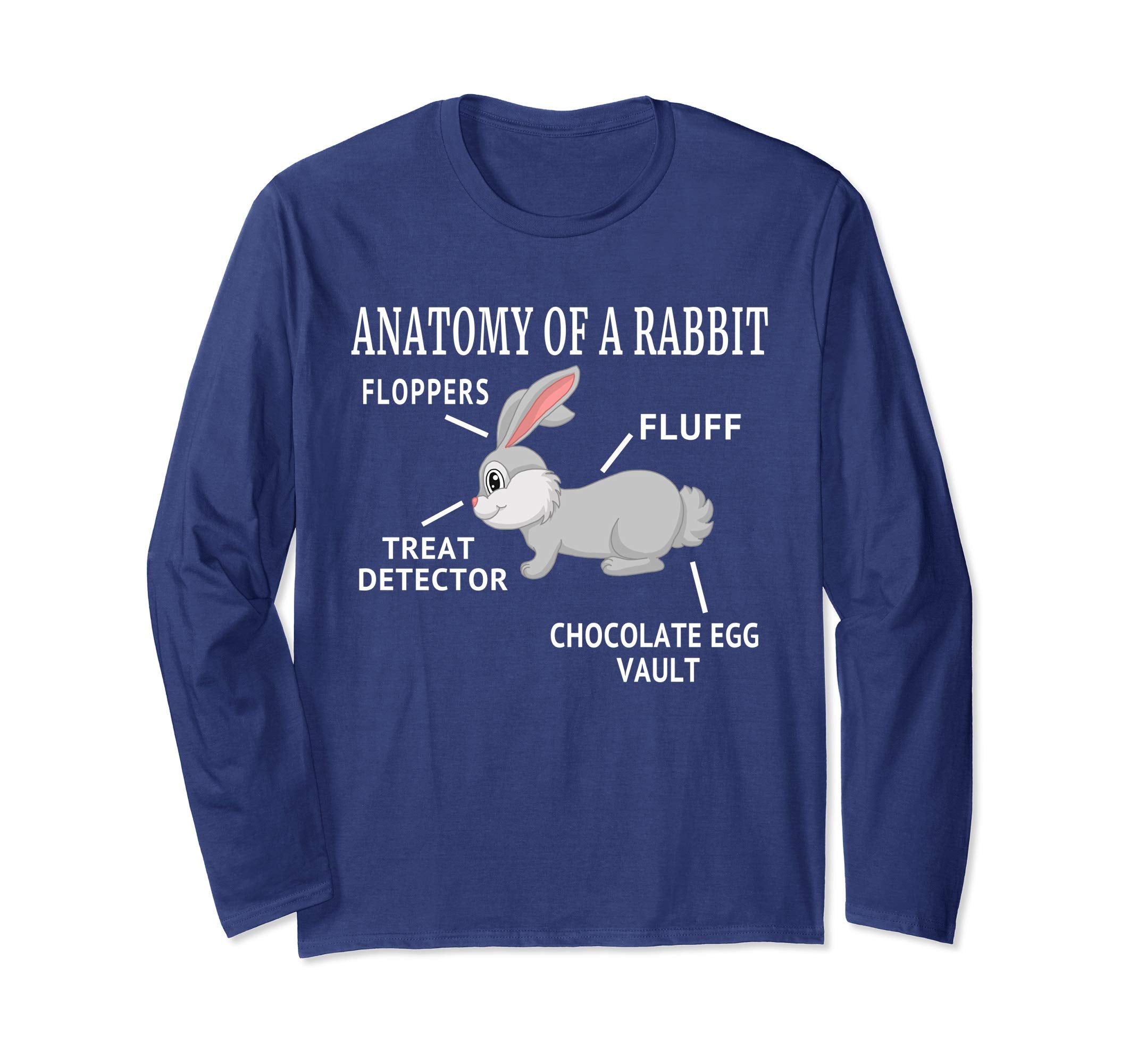 Anatomy of a Rabbit Easter Bunny Long Sleeve Shirt
