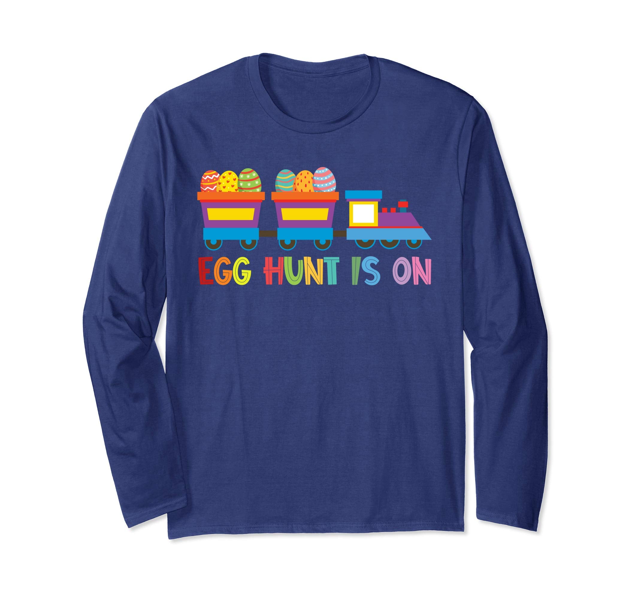 Happy Easter Train Egg Hunt Is On Long Sleeve T Shirt Gift