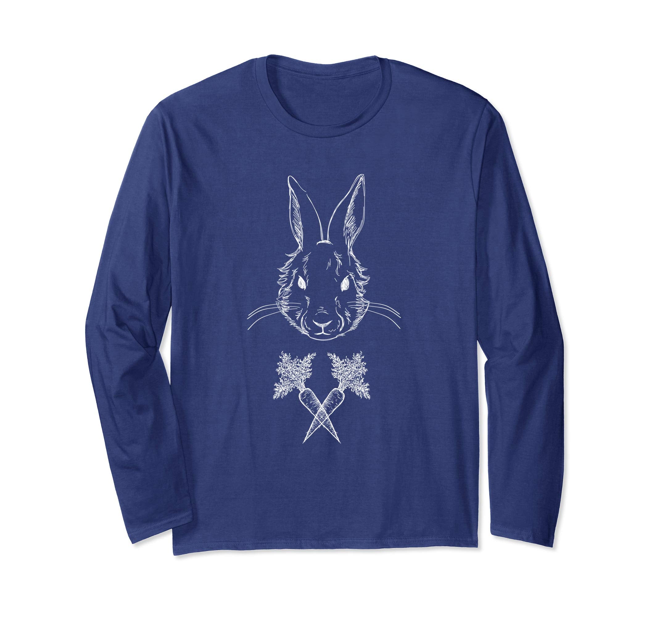 Easter Rabbit Crossbones Carrots Long sleeve T Shirt Easter