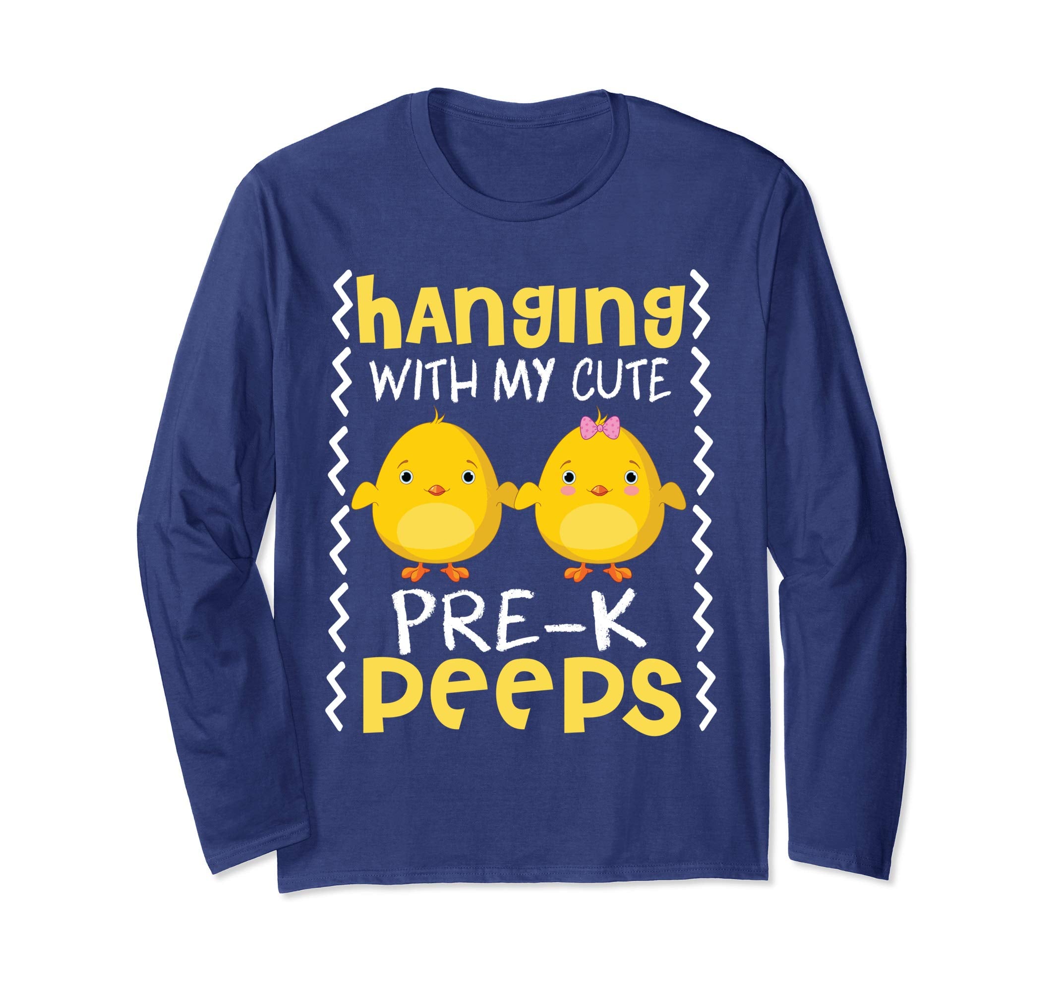 Hanging With My Cute Pre-k Peeps Teacher Easter Day Shirt