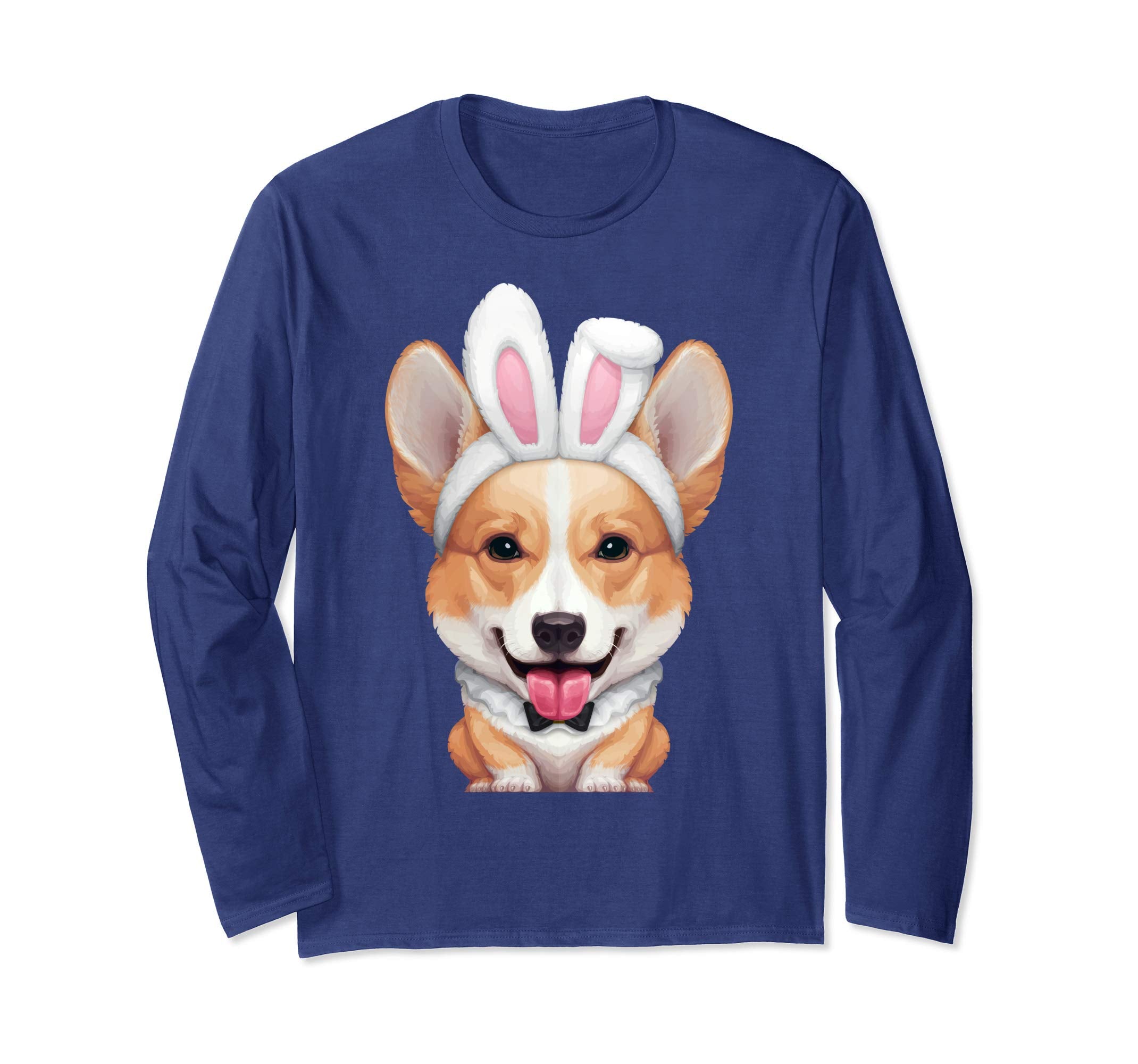 Welsh Corgi in the Easter Bunny Costume Long Sleeve T-Shirt