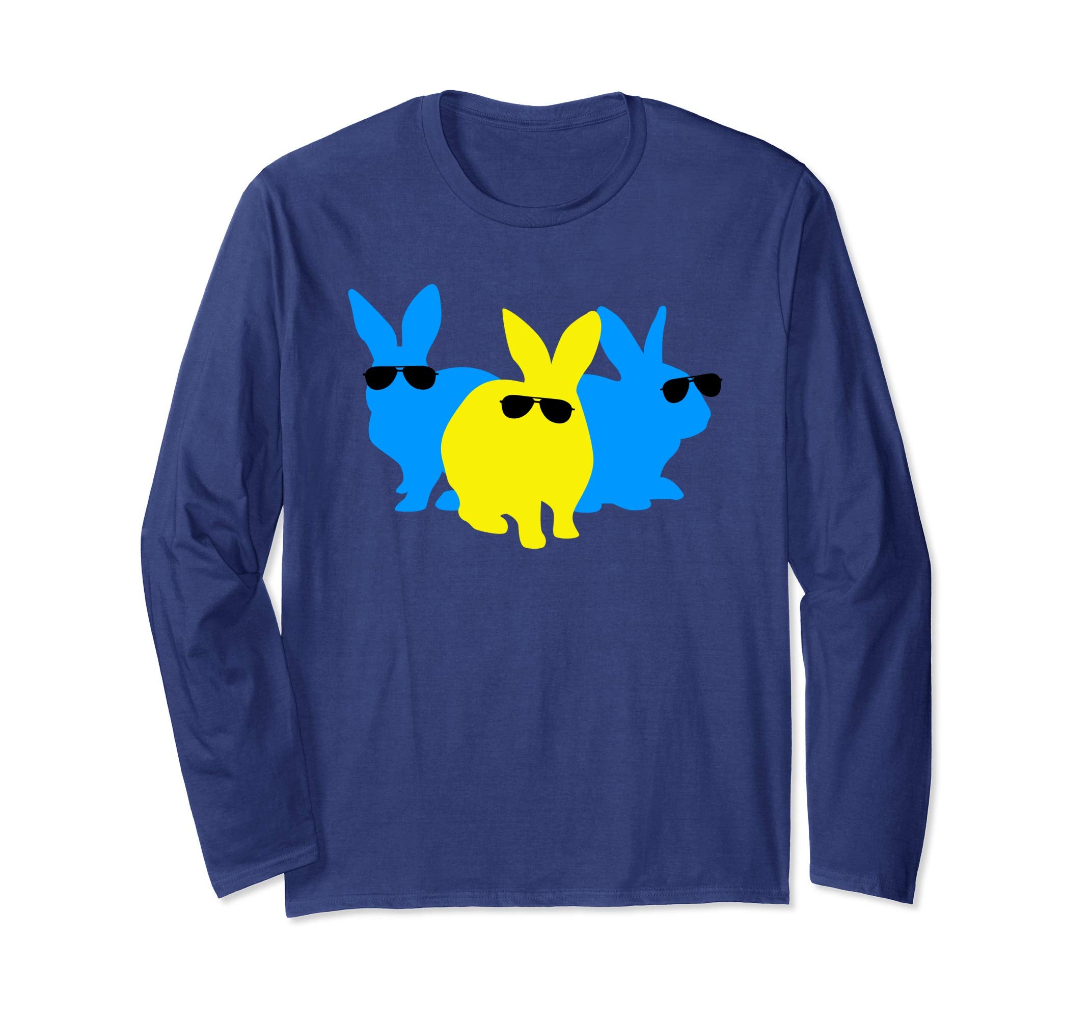 Cute Trio Easter Bunnies In Shades Long sleeve T Shirt Egg