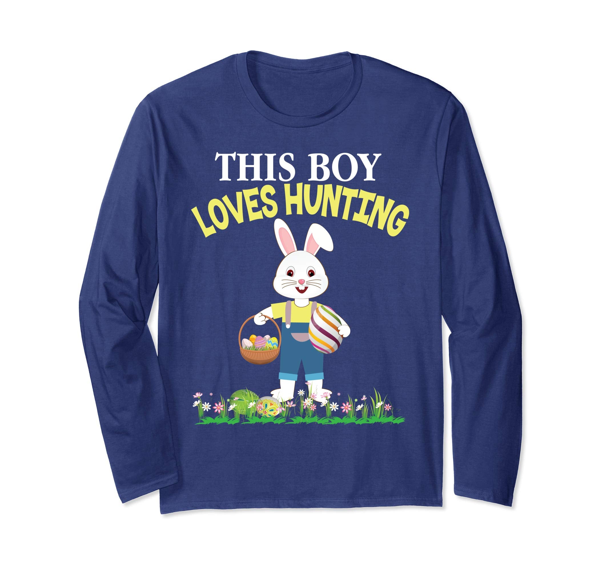 This Boy Loves Eggs Hunting Bunny Easter Day T-Shirt