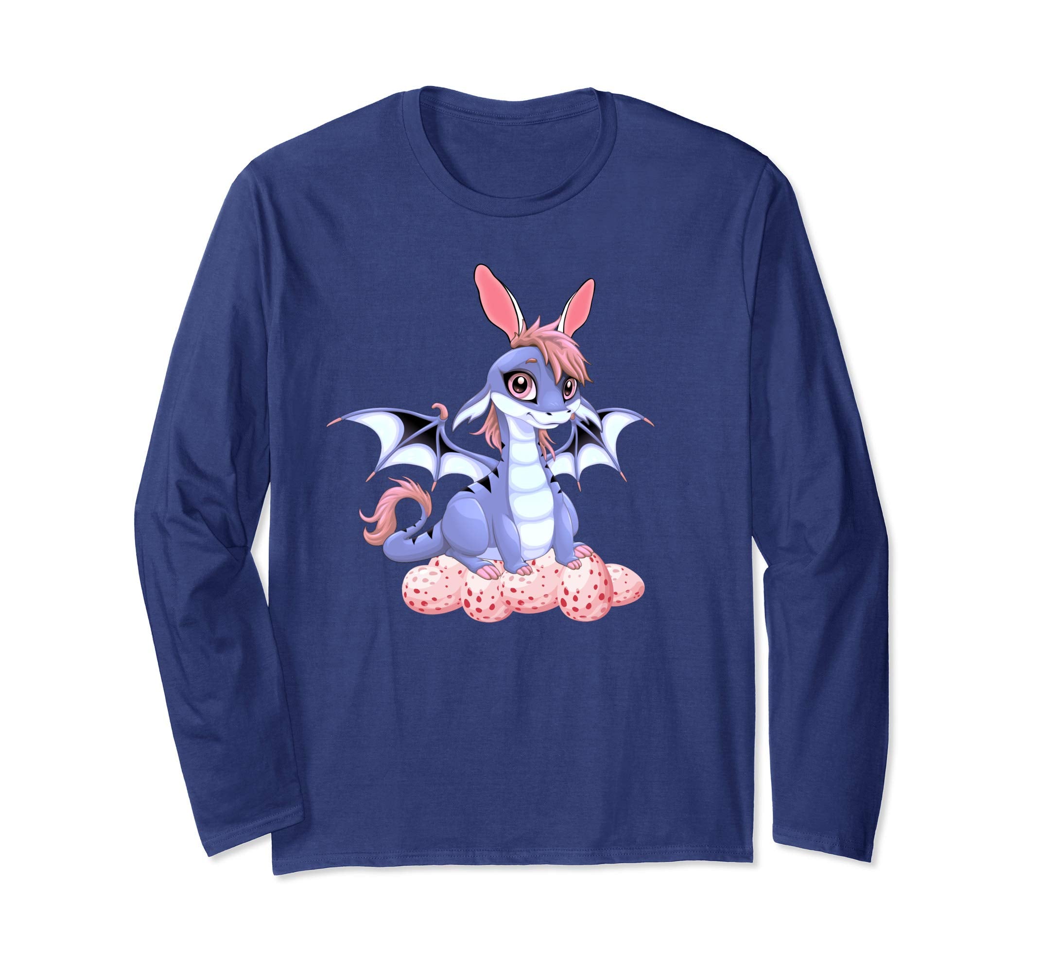 Cute Anime Dragon Bunny Easter Shirt For Women Men LS