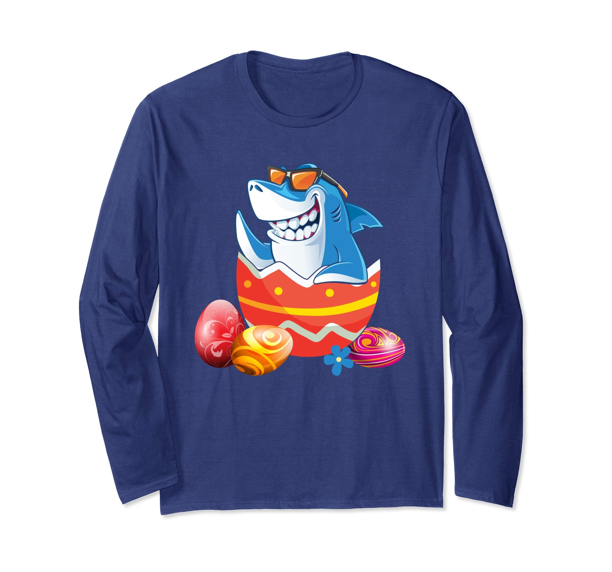 Easter Shirts For Kids Boys Girls Shark Shirt Easter Eggs