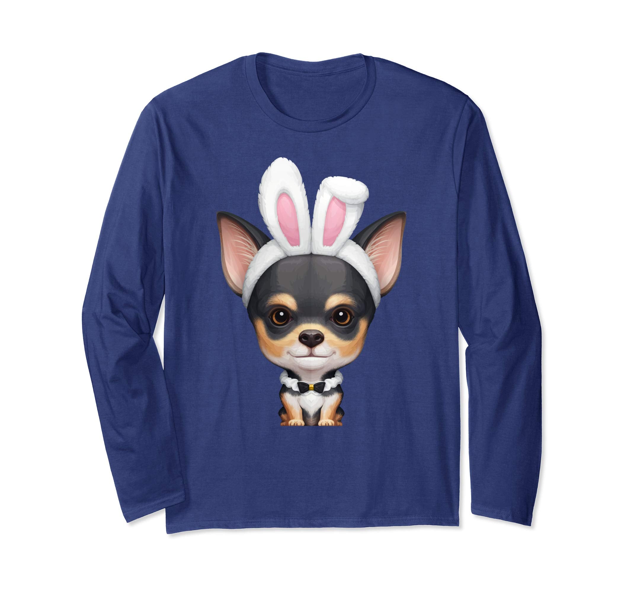 Tricolor Shorthaired Chihuahua Easter Long Sleeve T-Shirt