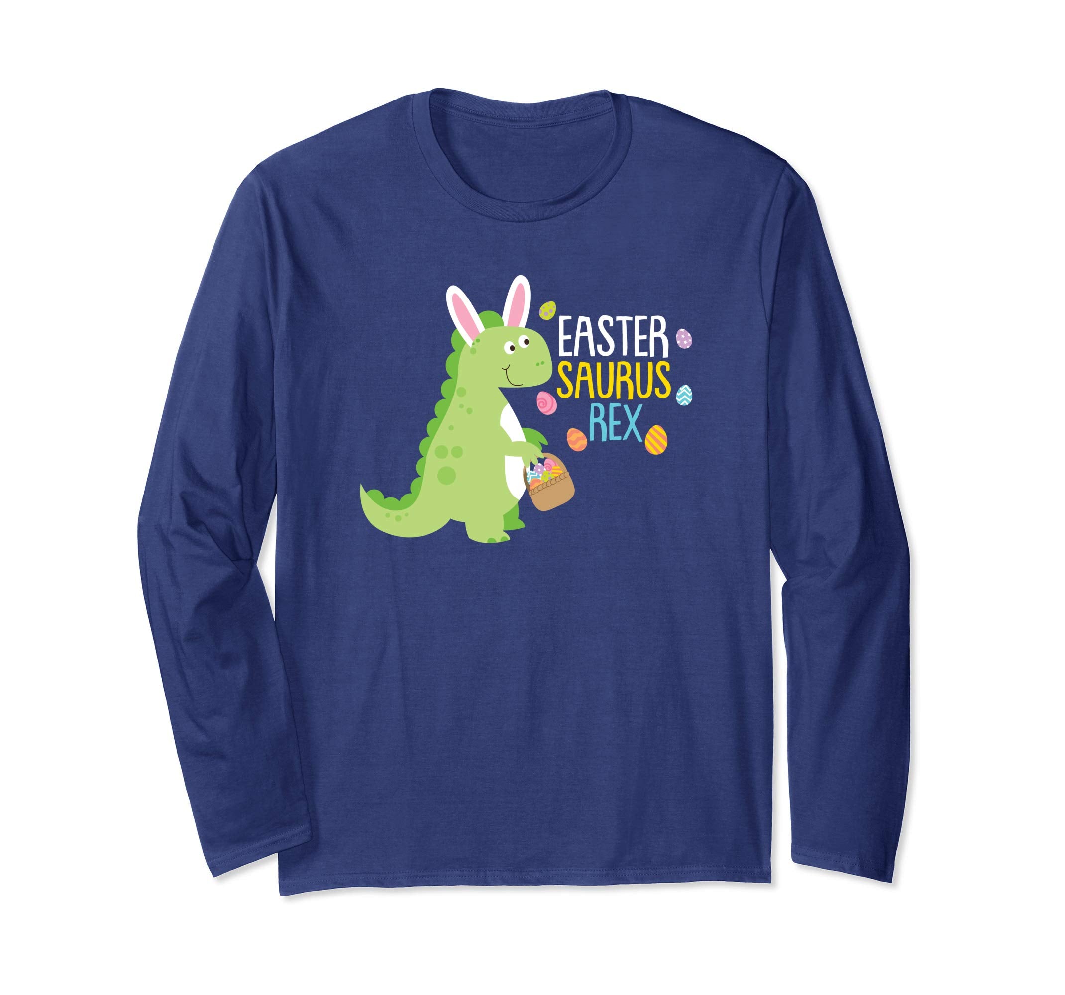 Easter Saurus Rex Easter Bunny Dinosaur Long sleeve T Shirt